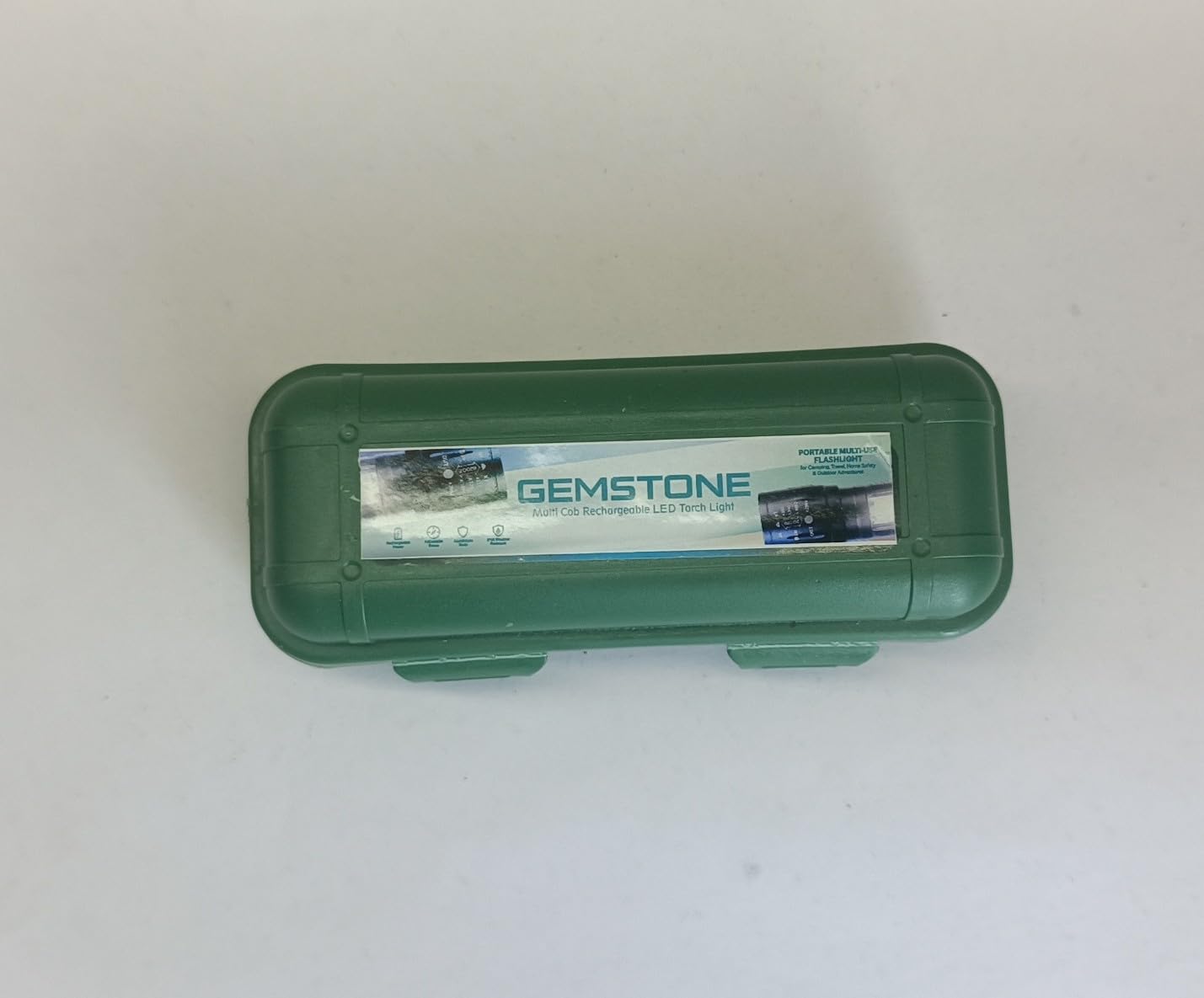 Gemstone Portable Handy Rechargeable COB LED Torch Light with Adjustable Zoom Lens, 3 Light Modes, Aluminium Body, Lithium Iron Battery, USB Charging, SOS Warning Signal Pack of 1