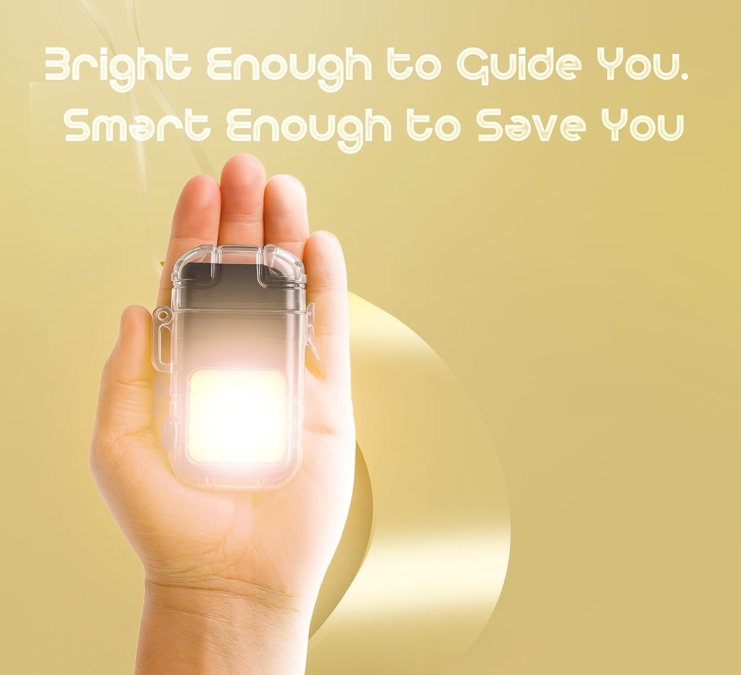 Gemstone Mini Cob Rechargeable Portable Key Chain Flashlight with Electric Induction Lighter for Camping,Personal Use,Jogging,SOS Emergency Signal, Low High Brust 3 Modes Pack of 1